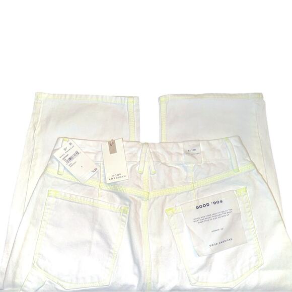 NWT Good American Good ‘90s Bright Stitch Carpenter Jeans Size 6/28 Retail $135 - Picture 7 of 8